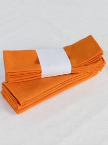 2pcs/6pcs/10pcs Minimalist Soft Orange Napkins - Orange - View 5
