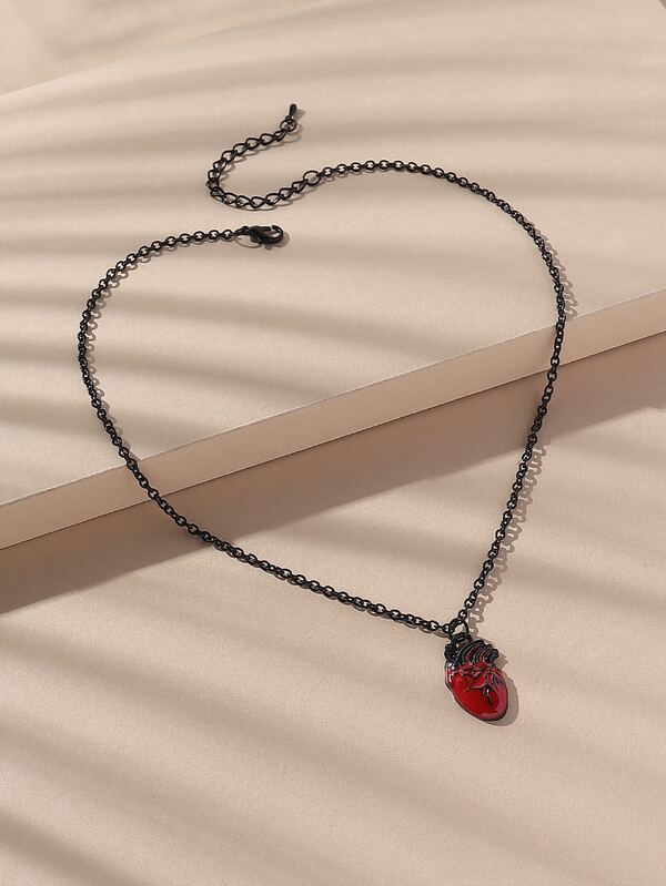 Heart Organ Charm Necklace SHEIN UK