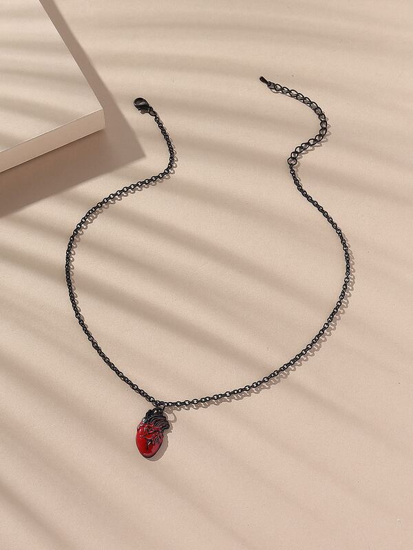 Heart Organ Charm Necklace SHEIN UK