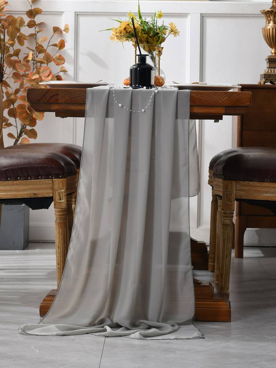 Solid Table Runner - Grey - View 1