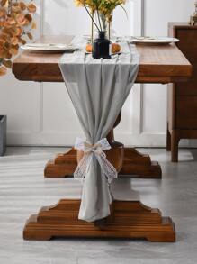 Solid Table Runner - Grey - View 2