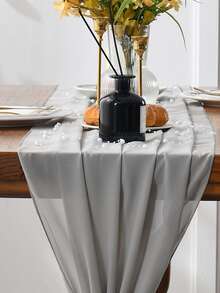 Solid Table Runner - Grey - View 5