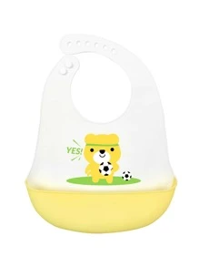 Baby Silicone Cartoon Graphic Bib - Multicolor - View 1