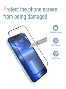 1入組鋼化膜手機保護膜和1入組鏡片膜適用於iphone - 無色 - 查看 5