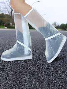 1pair Clear Waterproof Rain Boots Cover - White - View 1
