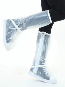 1pair Clear Waterproof Rain Boots Cover - White - View 4