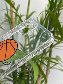 籃球和人像圖案手機殼 - 黑與白 - 查看 3