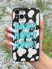Funda de teléfono con gráfico de letras, versión internacional, no la versión nacional - Multicolor - Ver 1