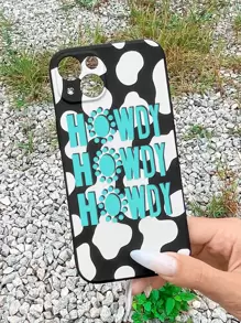 Funda de teléfono con gráfico de letras, versión internacional, no la versión nacional - Multicolor - Ver 2