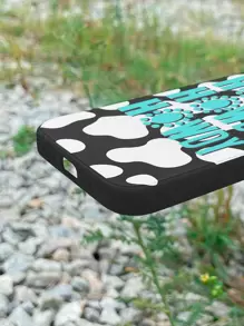 Funda de teléfono con gráfico de letras, versión internacional, no la versión nacional - Multicolor - Ver 3