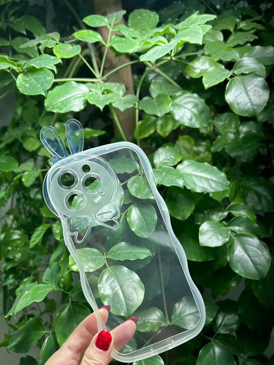 Funda de celular transparente con oreja de conejo - transparente - Ver 1