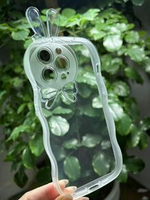 Funda de celular transparente con oreja de conejo - transparente - Ver 2