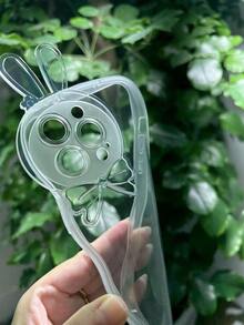 Funda de celular transparente con oreja de conejo - transparente - Ver 5