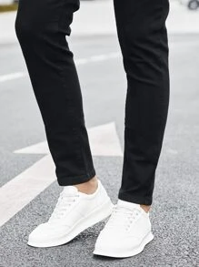 Manfinity Hombres Jeans ajustados unicolor - Negro - Ver 6