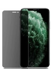 New Anti-peeping & Waterproof Tempered Glass Screen Protector, - Black - View 1