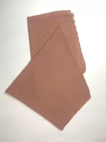 Hollow Out Scallop Trim Scarf - Dusty Pink - View 5