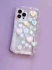 Vỏ điện thoại trong suốt hình trái tim - Nhiều màu - Xem 3