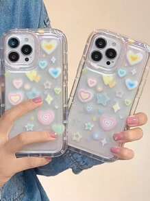 Vỏ điện thoại trong suốt hình trái tim - Nhiều màu - Xem 4