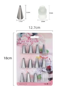 12pcs Stainless Steel Piping Nozzle - Silver - View 4