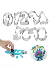 9pcs Stainless Steel Cookie Cutter - Grey - View 1