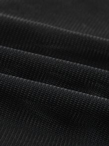 SHEIN ICON Ren Famsida Knut Enkel Sexig Topp - Svart - Visa 4