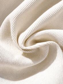 Chicas Vestido camisero de dos tonos bajo con fruncido - Multicolor - Ver 4