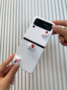 Coque de téléphone portable à détail lapin 3D - Blanc - Voir 1