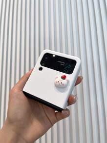 Coque de téléphone portable à détail lapin 3D - Blanc - Voir 2