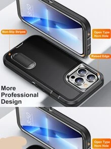 适用于 16 的坚固手机壳，复古风格，防水防震防摔防刮花 - 黑色 - 查看 7