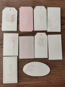 30 piezas Papel artesanal decorativo con diseño de flor