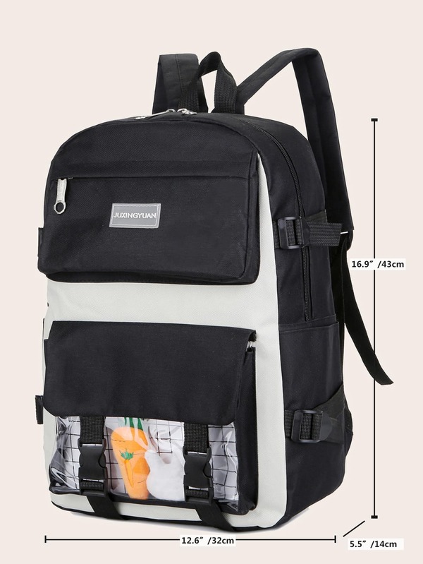 Set de mochilas funcionales con decoración de oso de 5 piezas, mochila