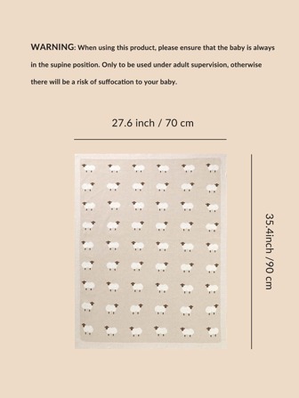 Får mönster Baby swaddling filt Kärlek Valentine