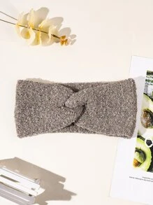 Twist Detail Hair Band - Khaki - View 1