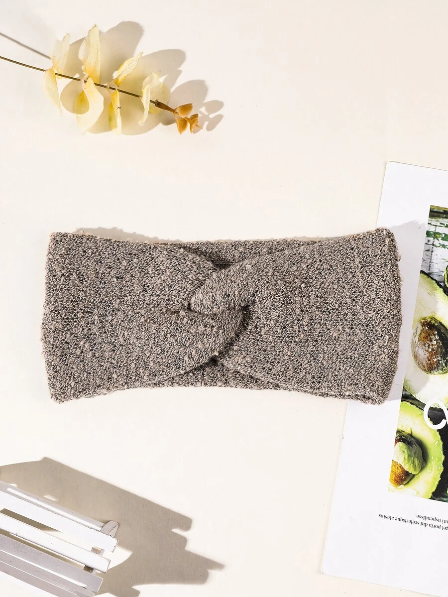 Twist Detail Hair Band - Khaki - View 1