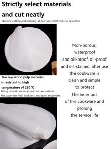 50pcs Air Fryer Parchment - White - View 4