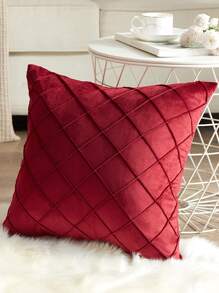 1pc Pintuck Pillowcase Without Filler - Red - View 2