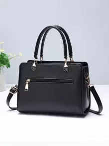 女士优雅托特包、经典单肩包、带绒球装饰的手提包，适合女性、新手和白领人士的母亲节礼物