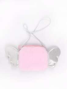 Metoo Tiramitu Girls Wing Decor Crossbody Bag - Pink - View 3