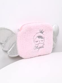 Metoo Tiramitu Girls Wing Decor Crossbody Bag - Pink - View 8