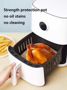 50 piezas Papel para hornear unicolor freidora - Marrón - Ver 3