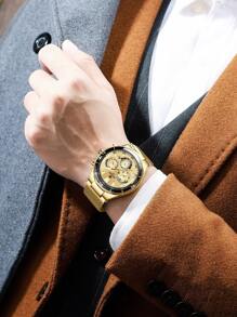 REWARD男士腕錶奢華防水不銹鋼手錶時尚日曆計時腕錶男士禮物