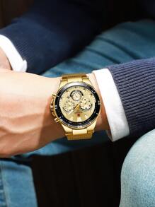 REWARD男士腕錶奢華防水不銹鋼手錶時尚日曆計時腕錶男士禮物