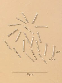 20入組金屬DIY首飾配件 - 銀色 - 查看 3