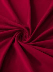 1入組素色有彈性沙發套和1入組靠墊套不附帶墊芯 - 紅色 - 查看 3