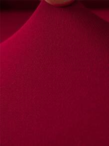 1入組素色有彈性沙發套和1入組靠墊套不附帶墊芯 - 紅色 - 查看 4