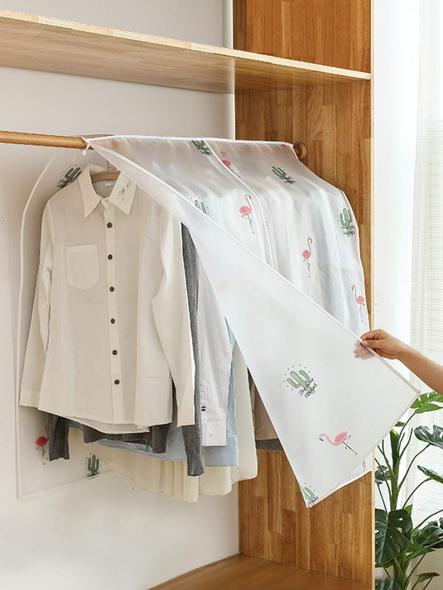 1pc Animal & Plant Print Garment Cover Bag - Multicolor - View 1
