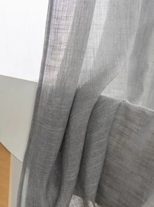 素色單片透視窗簾 - 灰色 - 查看 6