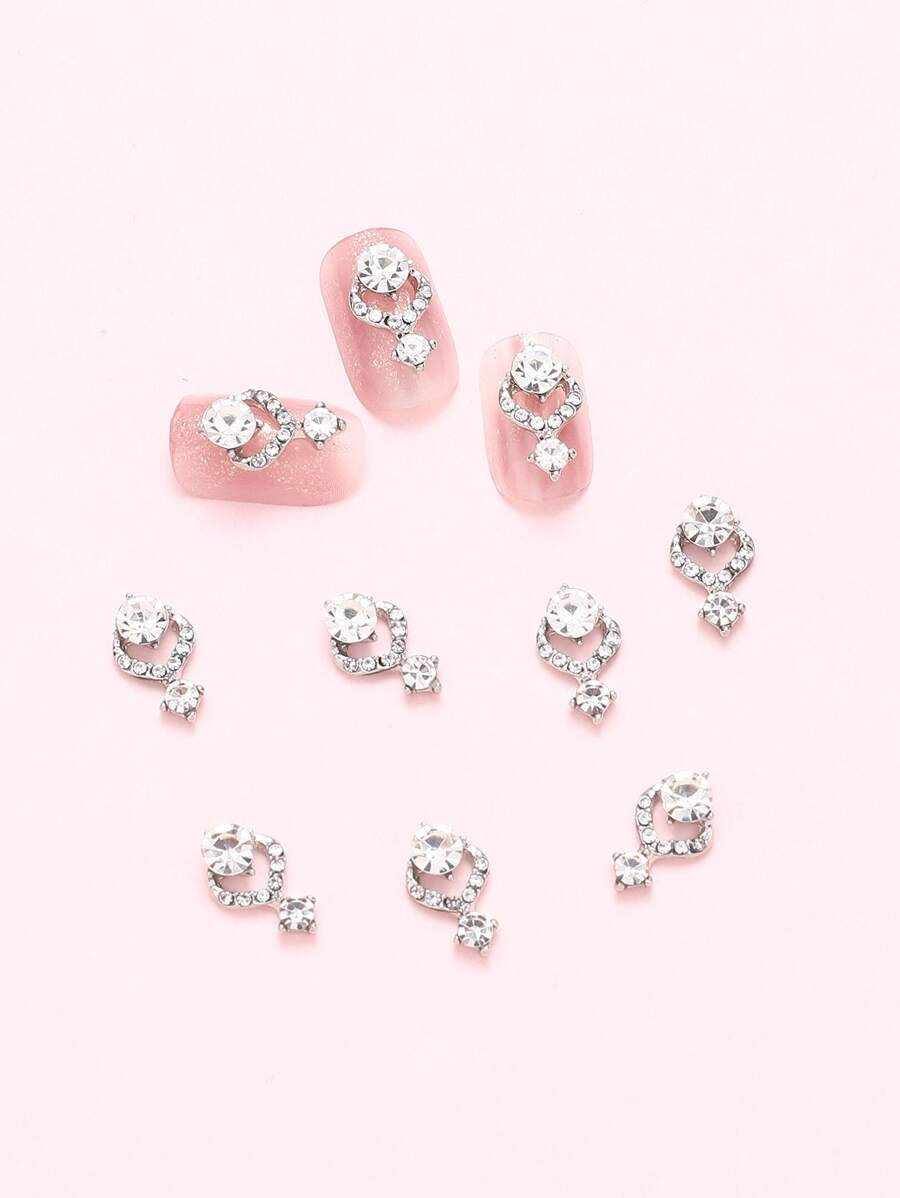 10入組3D水鑽美甲飾品