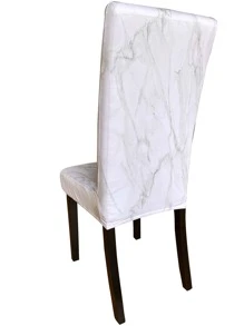 1pc Marble Print Stretchy Chair Slipcover - Multicolor - View 2