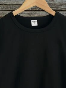 Boys 1pc Letter & Cartoon Graphic Tee - Black - View 4